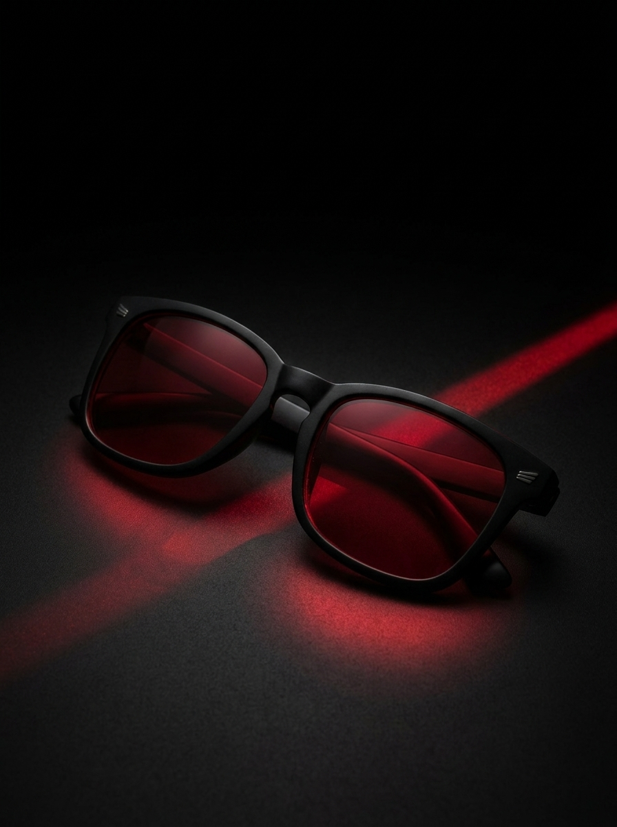 Luxari Wayfarer — Red-Lens Sleep Glasses