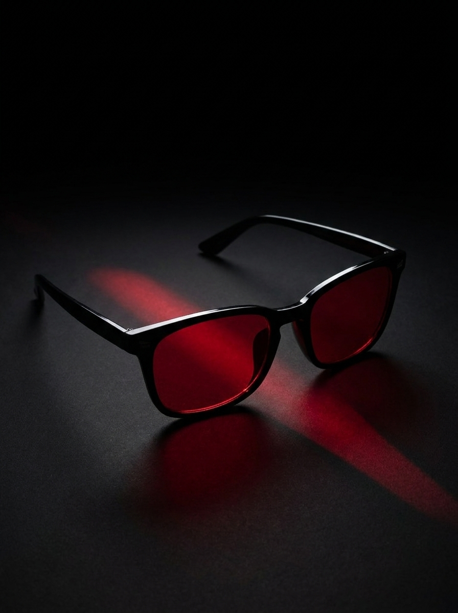 Luxari Wayfarer — Red-Lens Sleep Glasses