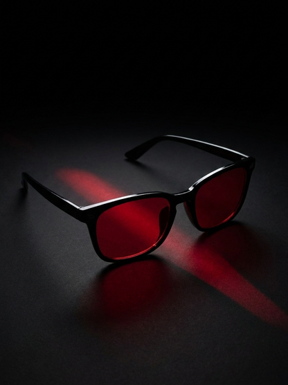 Luxari Wayfarer — Red-Lens Sleep Glasses